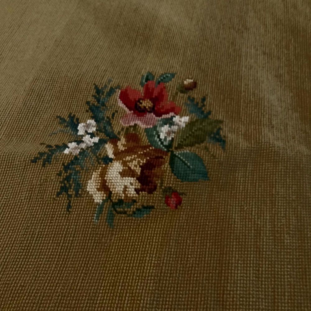 Antique/Floral Embroidered Fabric